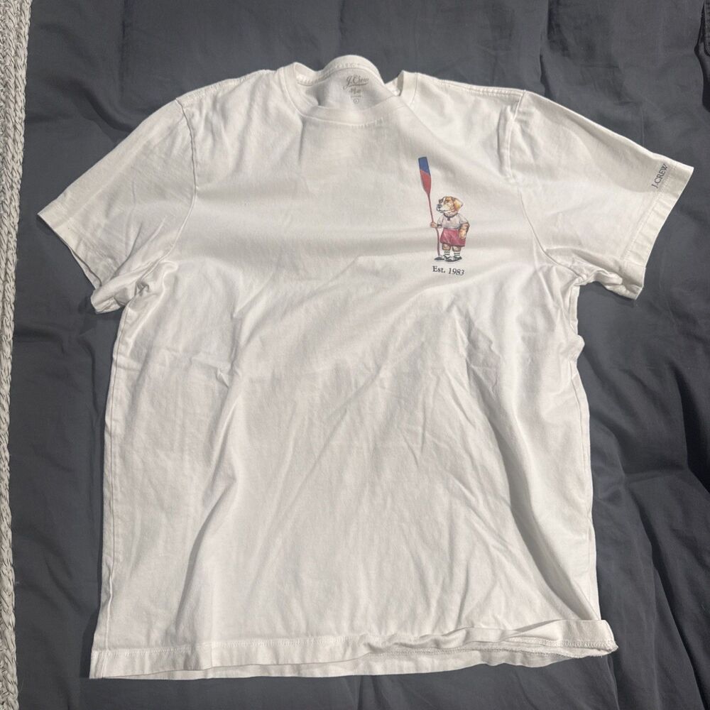 J Crew Clothing Oarsman Dog Graphic Shirt